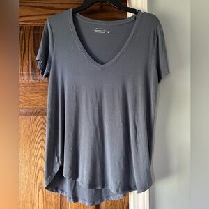 Abercrombie & Fitch Charcoal V-Neck Tee